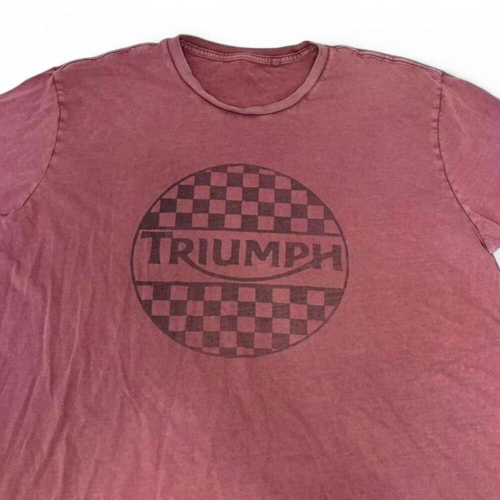 Triumph Motorcycles Checkered Logo Graphic T-Shirt